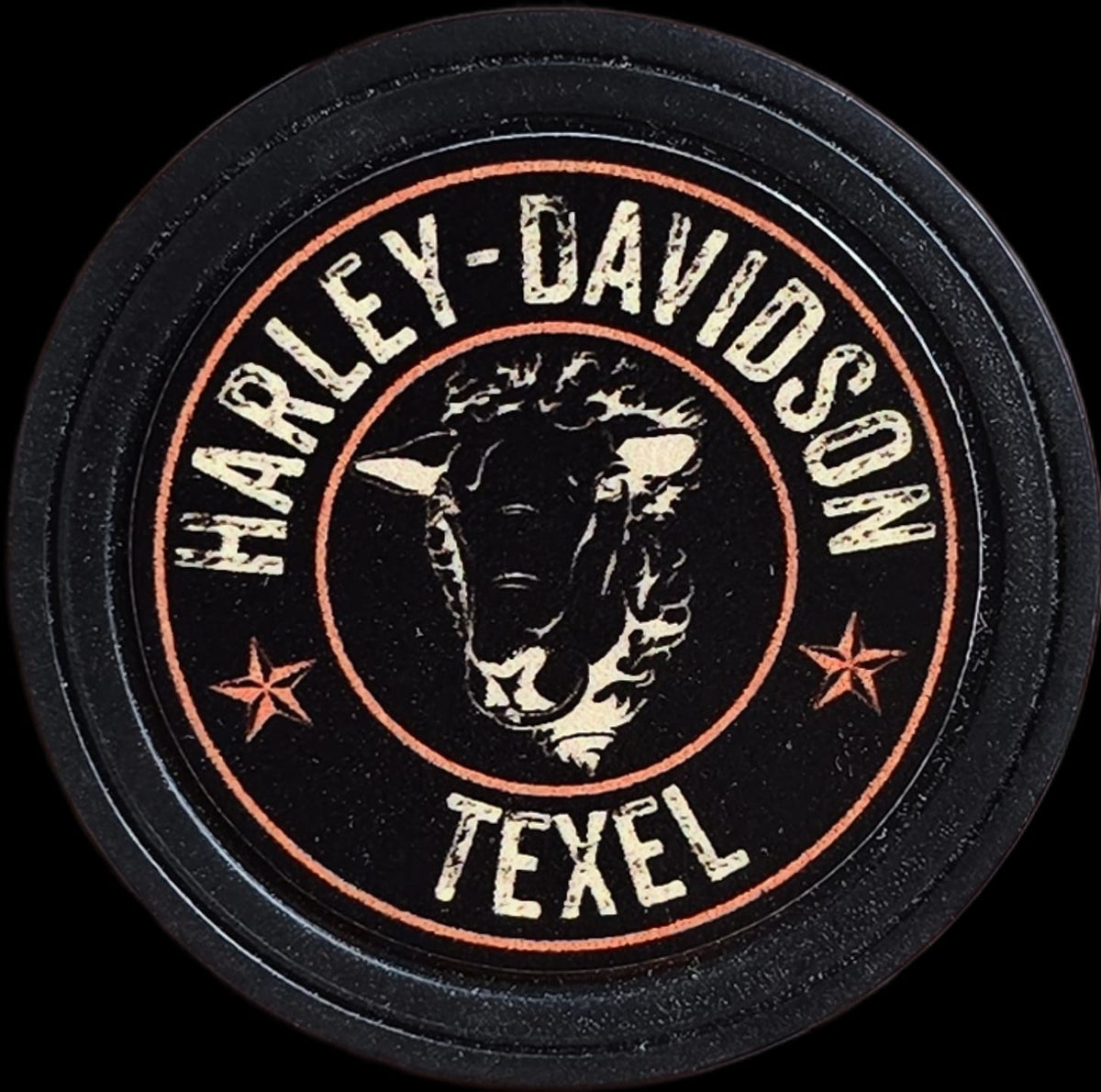 Pokerchip - Harley Davidson Texel -Zwart - Kluisje