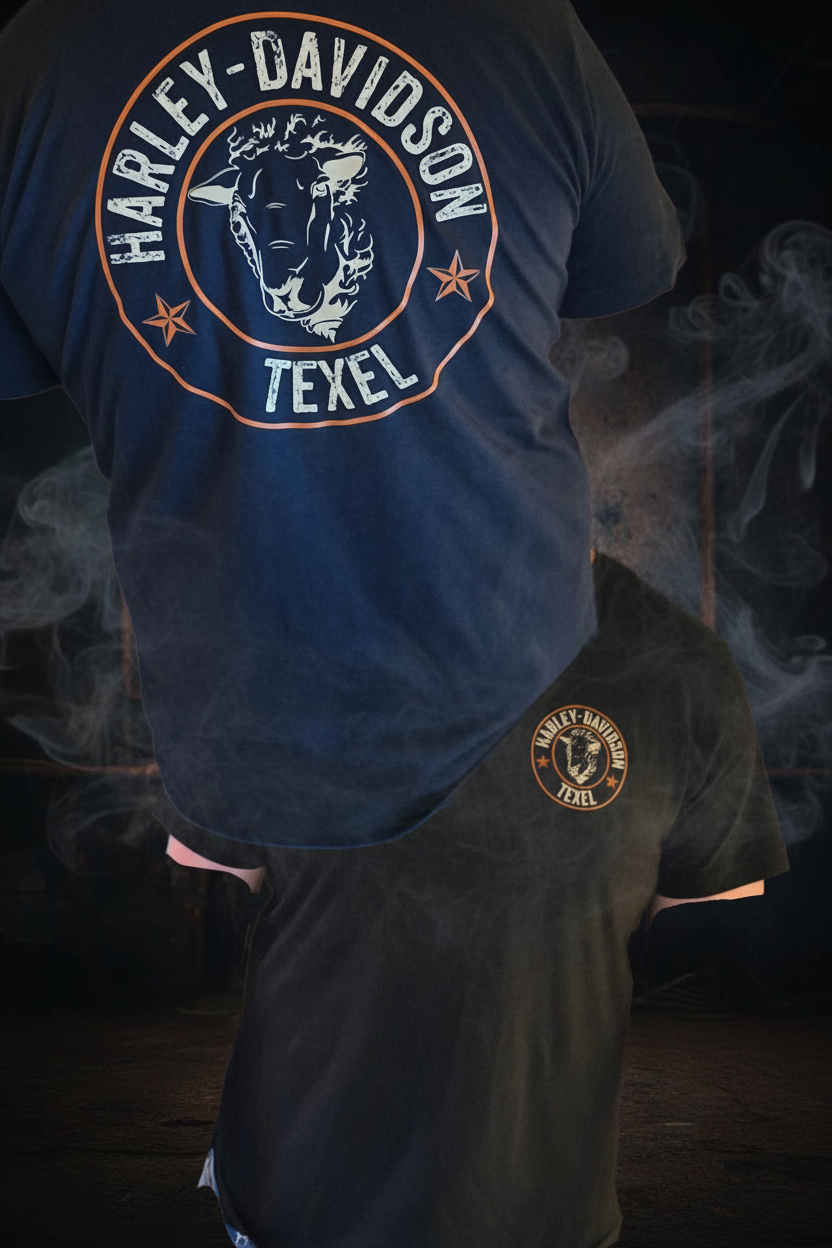 H-D Texel shirt voor- en achterkant
